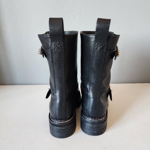 Rag & Bone Black Moto Boot "EUC" - Picture 7 of 16